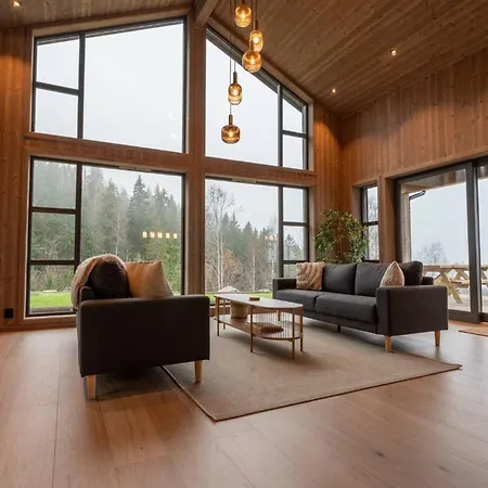 Feriehus Luxury Cabin, Wellness And View Over The Tyrifjord Vikersund