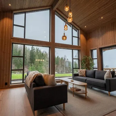 Ferienhaus Luxury Cabin, Wellness And View Over The Tyrifjord Vikersund