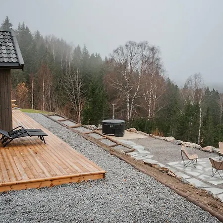 Ferienhaus Luxury Cabin, Wellness And View Over The Tyrifjord Vikersund