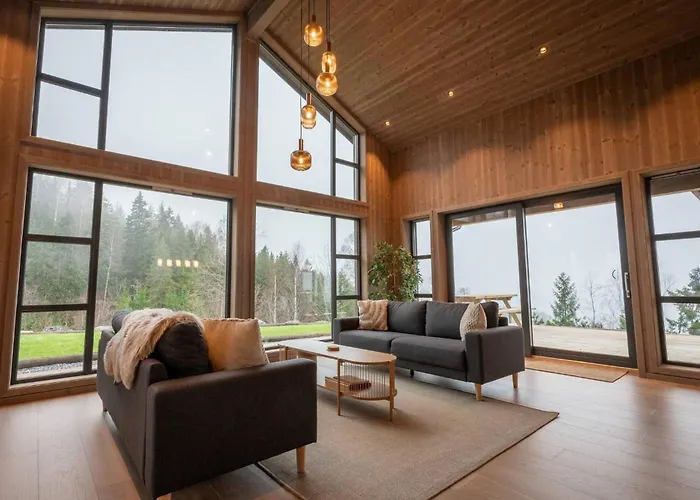 Feriehus Luxury Cabin, Wellness And View Over The Tyrifjord Vikersund