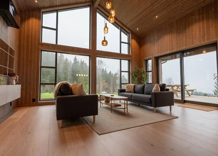 Feriehus Luxury Cabin, Wellness And View Over The Tyrifjord Vikersund