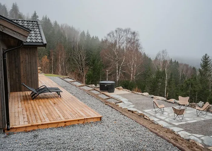 Casa de Férias Luxury Cabin, Wellness And View Over The Tyrifjord Vikersund