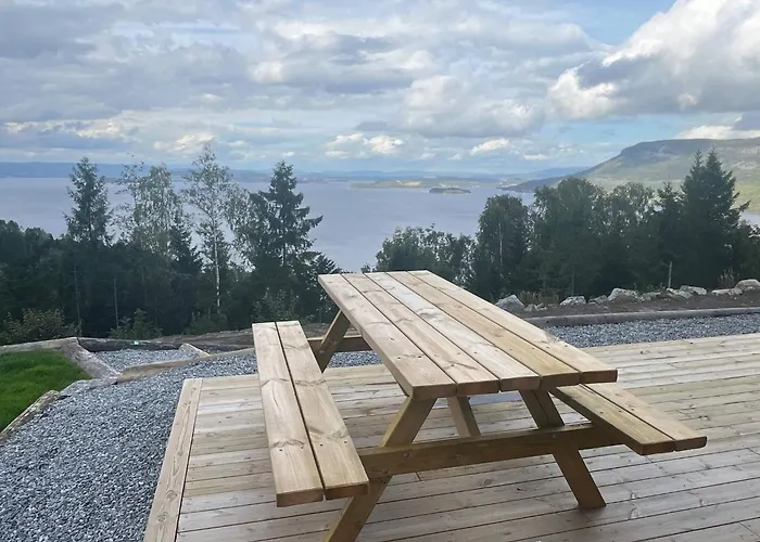 Luxury Cabin, Wellness And View Over The Tyrifjord Feriehus *