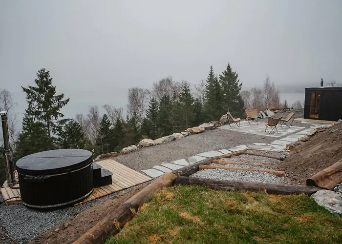 Vakantiehuis Luxury Cabin, Wellness And View Over The Tyrifjord Vikersund
